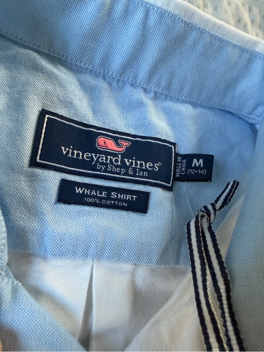 Vineyard Vines Boys White and Light Blue Button-Down Shirts - Picture 4 of 7